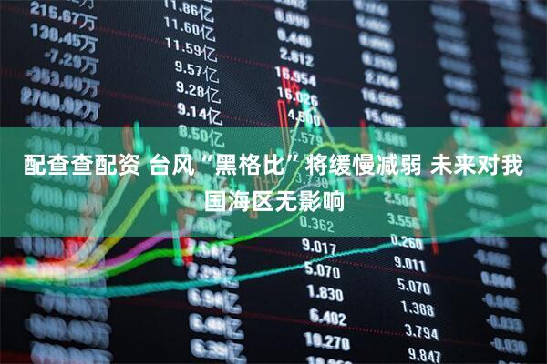 配查查配资 台风“黑格比”将缓慢减弱 未来对我国海区无影响